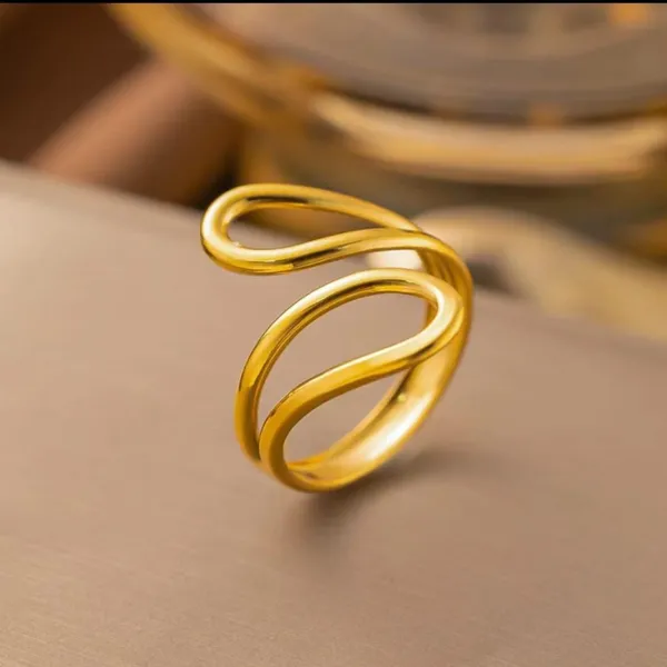 Golden_Stainless_Steel_Zig_Zag_Ring_For_Women