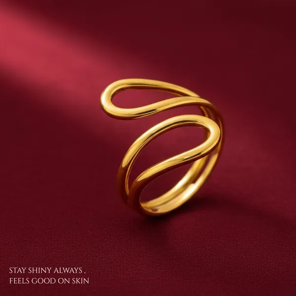 Golden_Stainless_Steel_Zig_Zag_Ring_For_Women