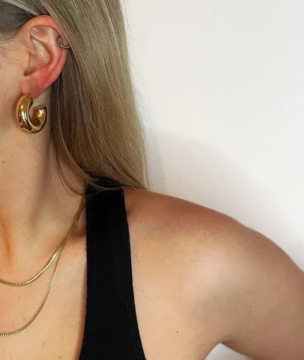 Golden_Stainless_Steel_Bold_Dome_Hoop_Earrings