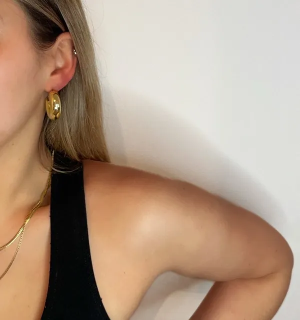 Golden_Stainless_Steel_Bold_Dome_Hoop_Earrings
