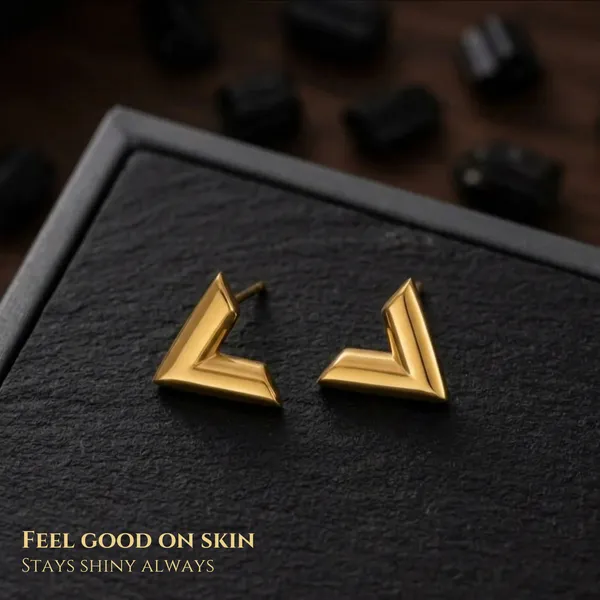 Golden_Stainless_Steel_Minimal_V_Stud_Earrings