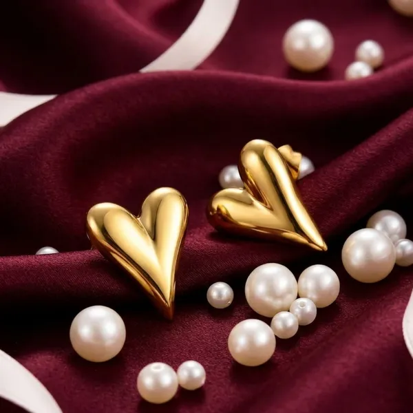 Golden_Stainless_Steel_Veronica_Heart_Earrings_For_Women