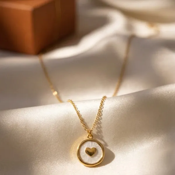 Golden_Stainless_Steel_White_Heart_Pendant_for_Women