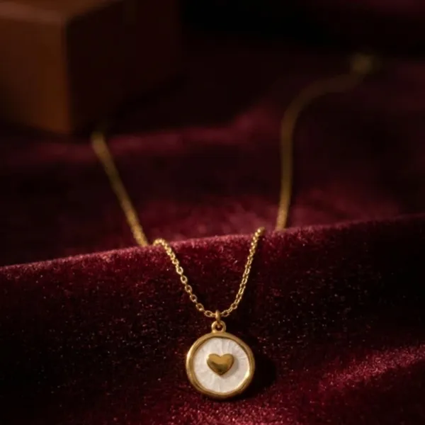 Golden_Stainless_Steel_White_Heart_Pendant_for_Women