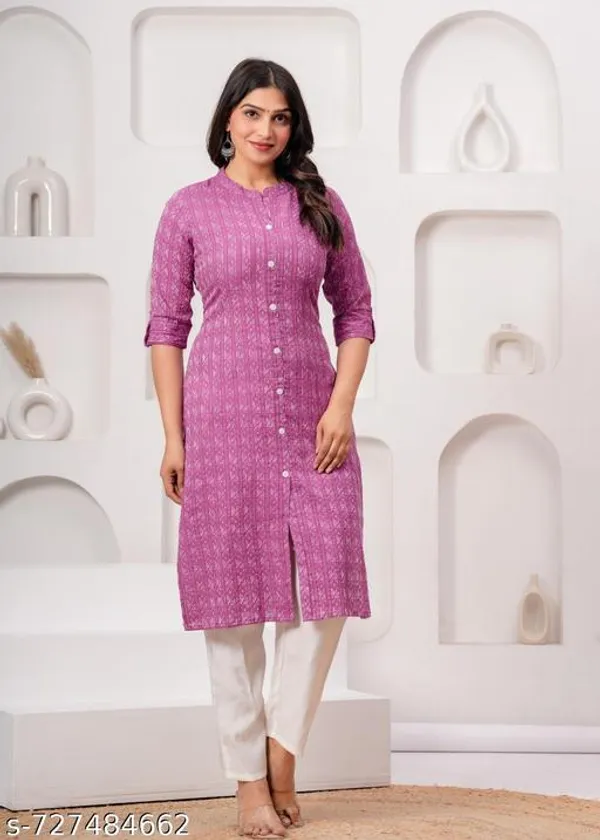 Pink_Cotton_Long_Kurti_For_Women