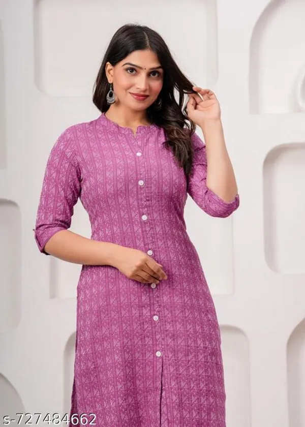 Pink_Cotton_Long_Kurti_For_Women