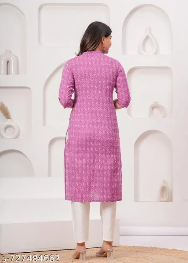 Pink_Cotton_Long_Kurti_For_Women