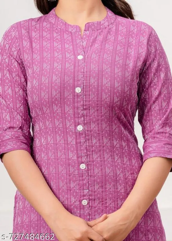 Pink_Cotton_Long_Kurti_For_Women