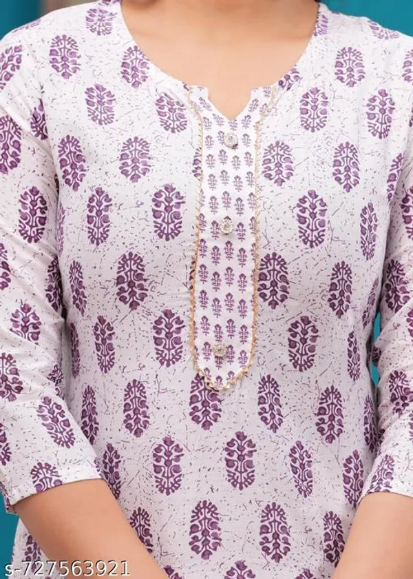 Lavender_Rayon_Kurti_With_Pant_Sets_For_Women