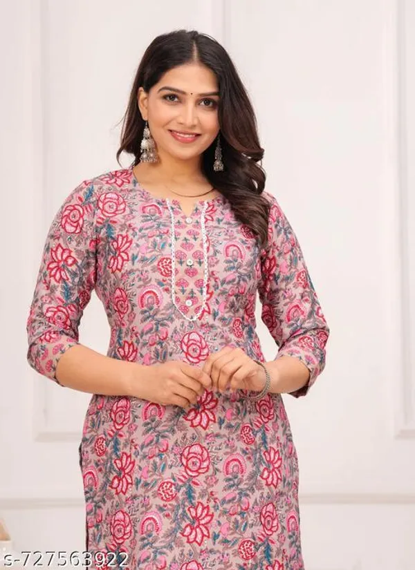 Pink_Rayon_Kurti_With_Pant_Sets_For_Women