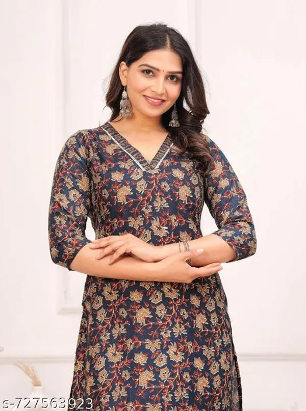 Brown_Rayon_Kurti_With_Pant_Sets_For_Women