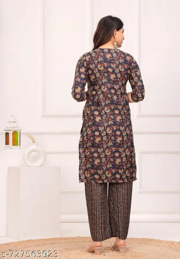 Brown_Rayon_Kurti_With_Pant_Sets_For_Women