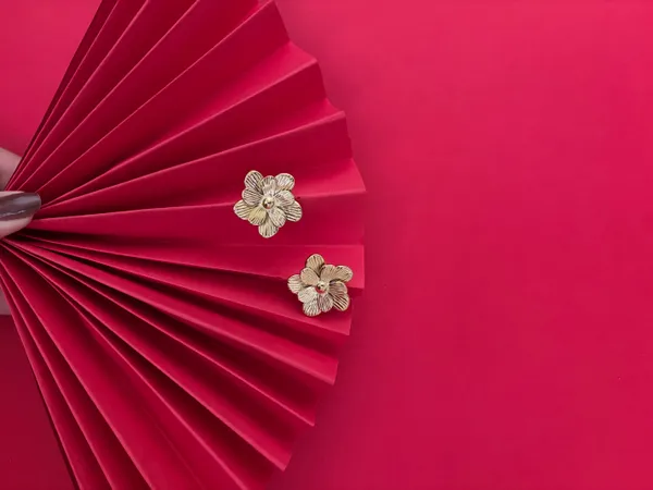 Gold_Plated_Petal_Nest_Statement_Earrings_For_Women