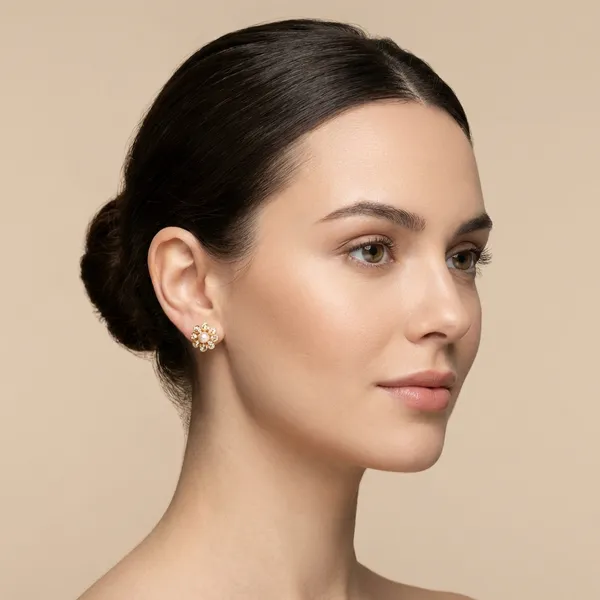 White_Dahlia_Bloom_Stud_Earrings_For_Women