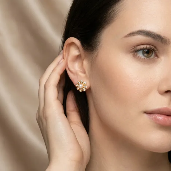 White_Dahlia_Bloom_Stud_Earrings_For_Women