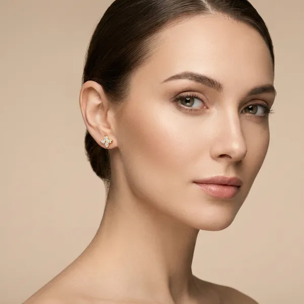 Gold_Plated_Fireweed_Floral_Stud_Earrings_For_Women