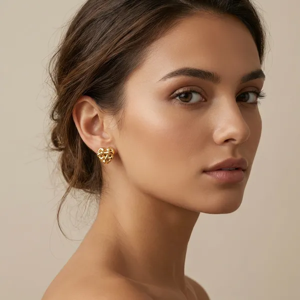 Gold_Plated_Caged_Heart_Stud_Earrings_For_Women