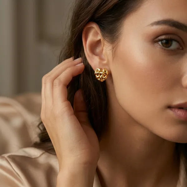 Gold_Plated_Caged_Heart_Stud_Earrings_For_Women