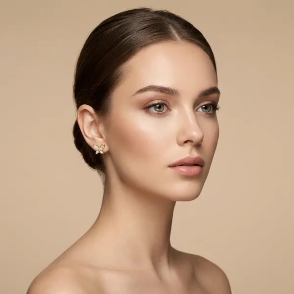 Gold_Plated_And_White_Glass_Fly_Stud_Earrings_For_Women