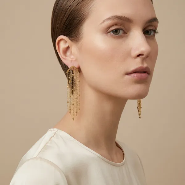 Gold_Plated_Waterfall_Statement_Earrings_For_Women