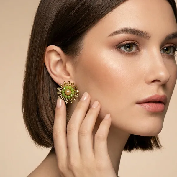 Green_Statement_Earrings_For_Women