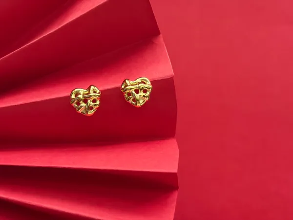 Gold_Plated_Caged_Heart_Stud_Earrings_For_Women