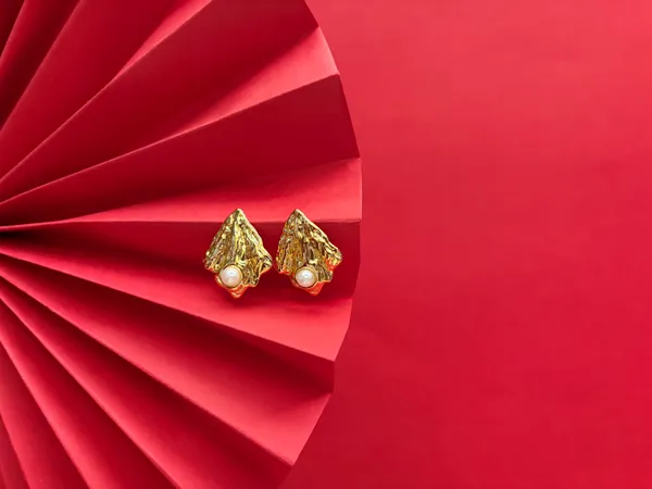 Gold_Plated_Pearl_N_Pebble_Statement_Earrings_For_Women