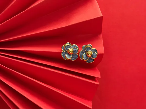 Blue_Enamel_Statement_Earrings_For_Women