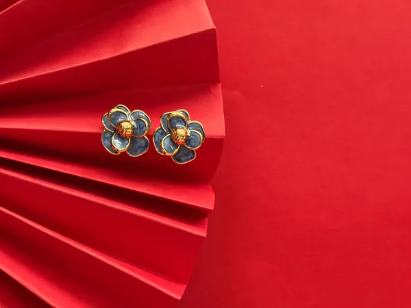 Blue_Enamel_Statement_Earrings_For_Women