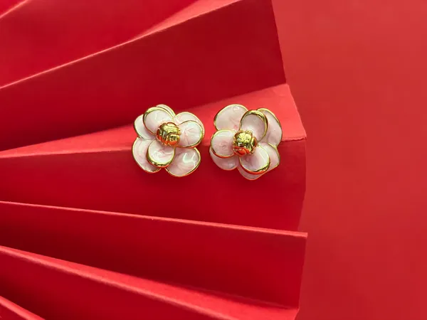 Pink_Enamel_Statement_Earrings_For_Women