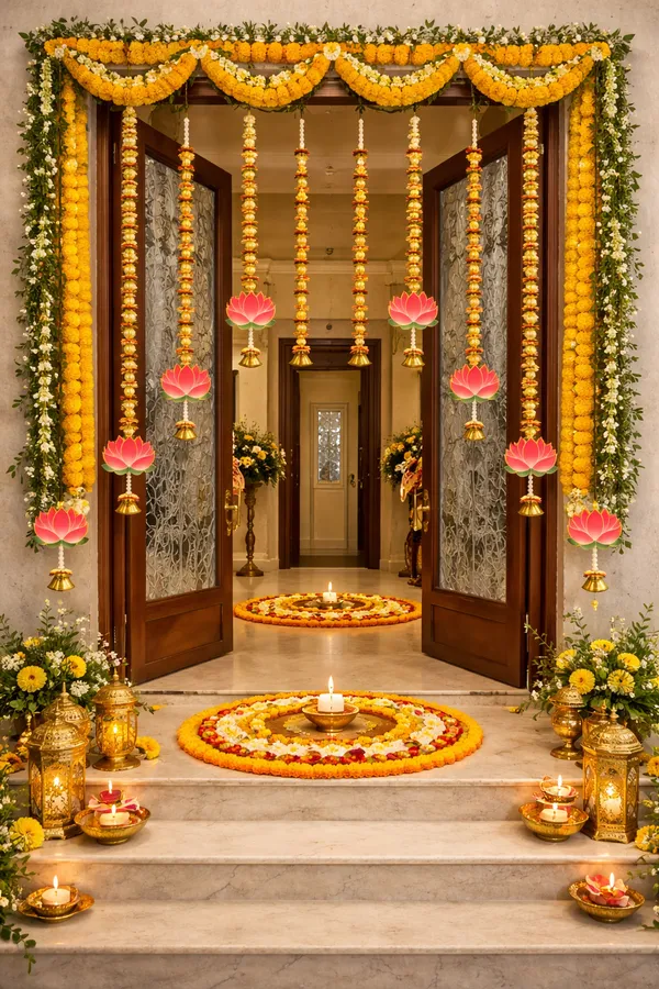 Fabric_Festive_Lotus_Gota_Bead_Bell_Door_Hanging_Pack_Of_6