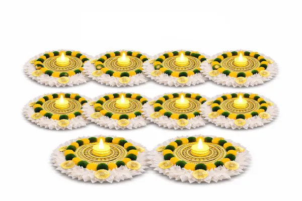 Artificial_Fabric_Festive_Gota_Patti_Floral_Diya_Mat_Pack_Of_8