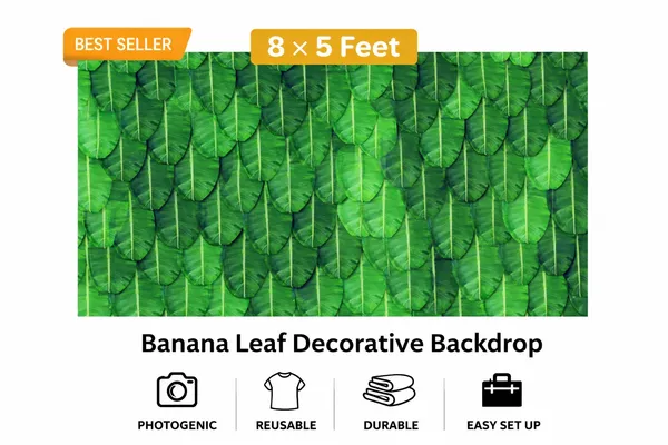 Polyester_Festival_Banana_Leaf_Print_Decorative_Backdrop