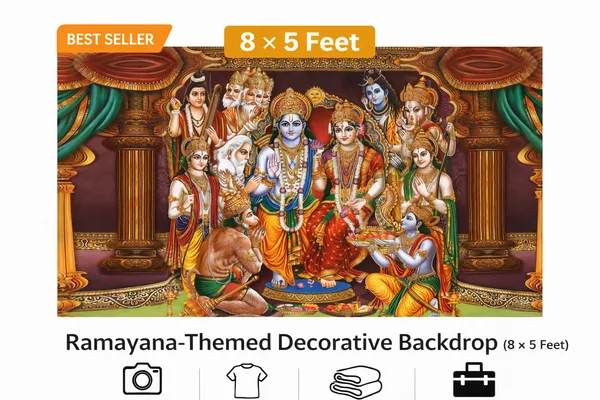 Polyester_Festive_Ramayana_Themed_Decorative_Backdrop