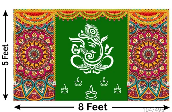 Polyester_Festive_Ganesha_Mandala_Art_Decorative_Backdrop