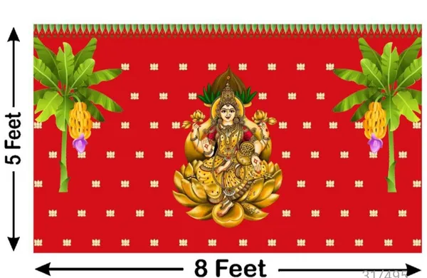 Polyester_Festival_Goddess_Lakshmi_Banana_Tree_Decorative_Backdrop