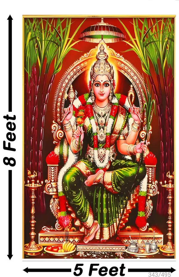 Polyester_Festival_Goddess_Lakshmi_Temple_Decorative_Backdrop