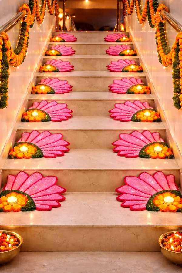 Artificial_Feather_Wool_Festive_Floral_Rangoli_Mat_With_Diya_Holder_Pack_Of_2