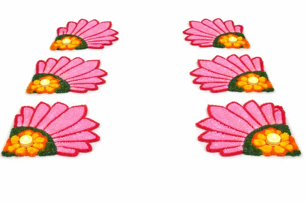 Artificial_Feather_Wool_Festive_Floral_Rangoli_Mat_With_Diya_Holder_Pack_Of_2