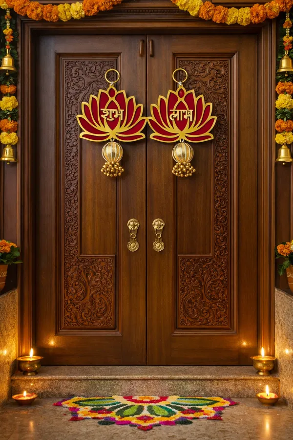 Fabric_Festive_Lotus_Shubh_Labh_Door_Hanging_Set_Of_2_-_Pack_Of_2