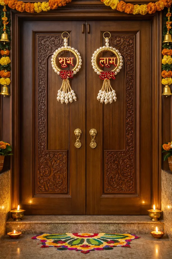 Metal_Pearl_Festive_Shubh_Labh_Door_Hanging_-_Pack_Of_3