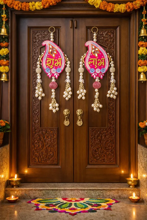Metal_Pearl_Traditional_Shubh_Labh_Festive_Door_Hanging_Pack_Of_2