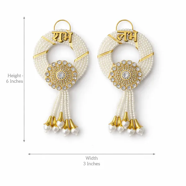 Pearl_Beaded_Traditional_Shubh_Labh_Crystal_Door_Hanging_Pack_Of_2