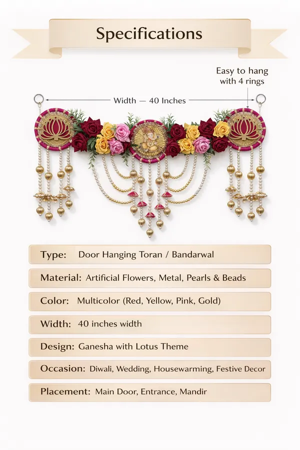 Premium_40_Inch_Ganesha_Lotus_Toran_|_Designer_Flower_Pearl_Door_Hanging_Bandarwal_For_Diwali_Wedding_Home_Decor