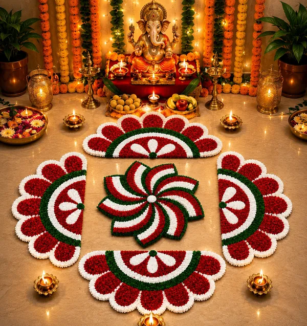 Pcrafts_White_Premium_Feather_Wool_Rangoli_Mat_Set_Of_5_Pieces_For_Diwali_Decoration_|_Washable_Reusable_Floor_Rangoli_|_Home_Entrance,_Ganpati,_Pooja_&_Housewarming_Decor