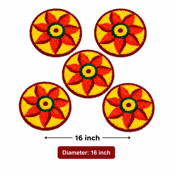 Pcrafts_Feather_Wool_Rangoli_Mat_Set_Premium_Feather_Wool_Rangoli_Mats_–_16_Inch_Decorative_Floor_Mats_For_Entrance,_Stairs_&_Festival_Decor_(Set_Of_4)