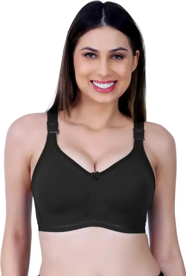 Black_Cotton_Non_Padded_Wire_Free_Full_Coverage_Bra_For_Women