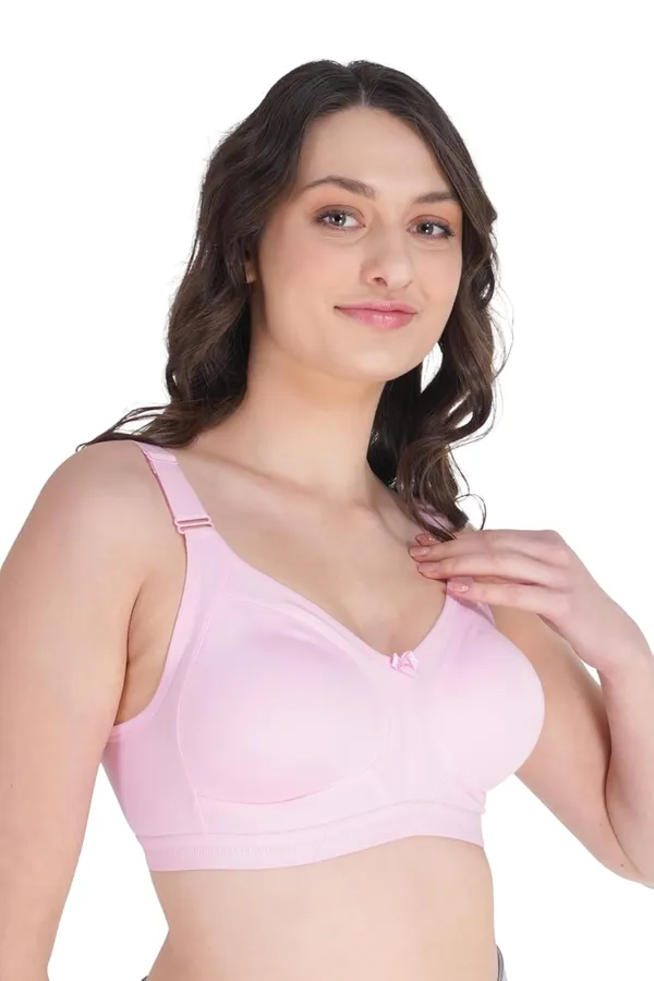 Pink_Cotton_Non_Padded_Wire_Free_Full_Coverage_Bra_For_Women
