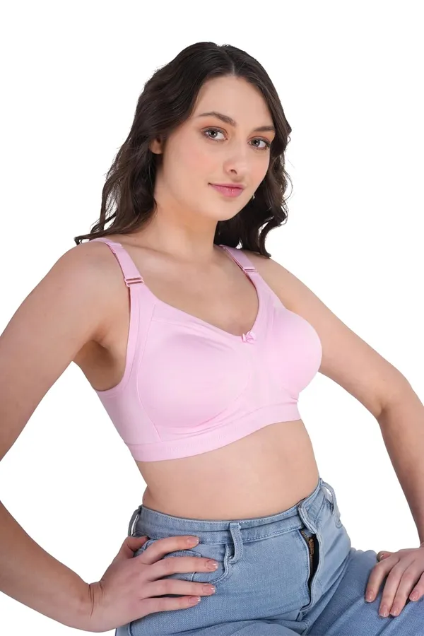 Pink_Cotton_Non_Padded_Wire_Free_Full_Coverage_Bra_For_Women