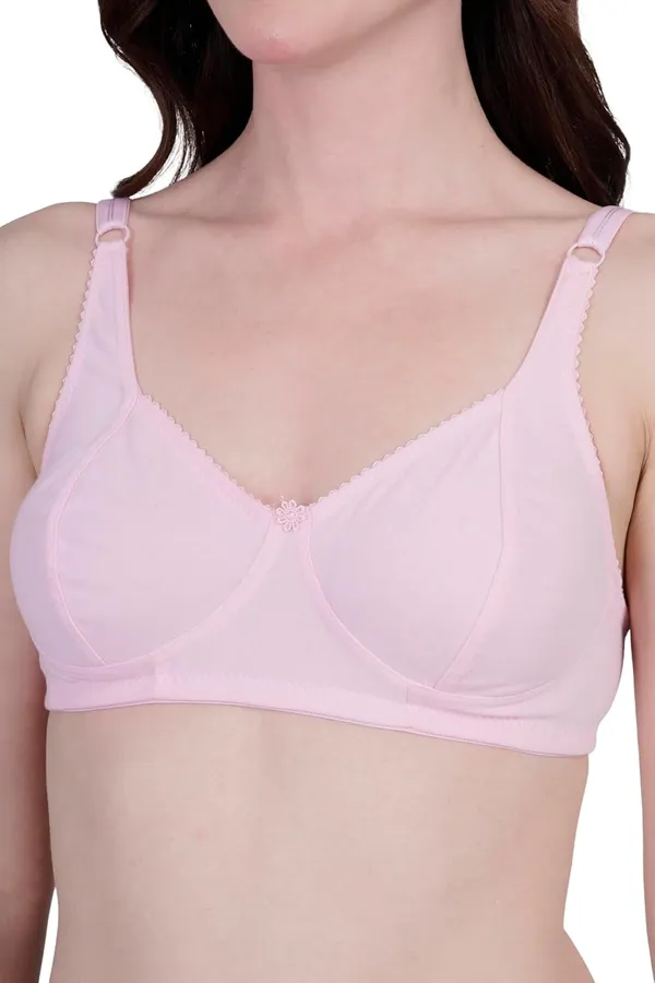 Pink_Cotton_Non_Padded_Wire_Free_For_Bra_Women